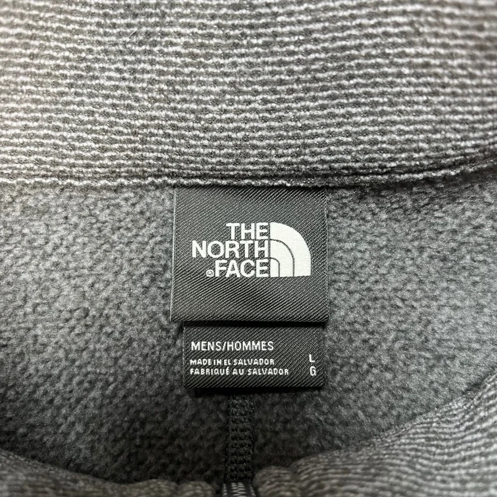 The North Face Mens Textured Cap Rock‎ Quarter Zip Fleece Asphalt Grey Size L